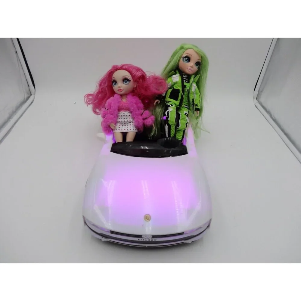 Rainbow High Color Change Car Convertible 8-in-1‎ Light-Up 2 Rainbow Dolls